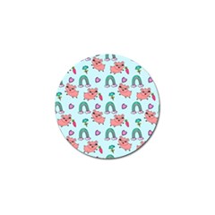 Pigs Pattern Art Design Drawing Sketch Wallpaper Golf Ball Marker (10 Pack) by pakminggu