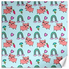 Pigs Pattern Art Design Drawing Sketch Wallpaper Canvas 20  X 20  by pakminggu