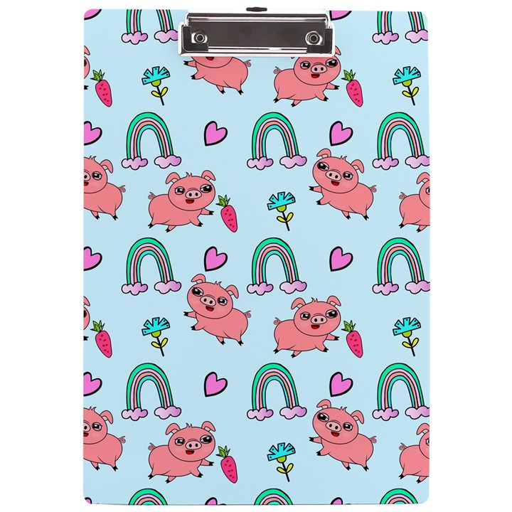 Pigs Pattern Art Design Drawing Sketch Wallpaper A4 Acrylic Clipboard