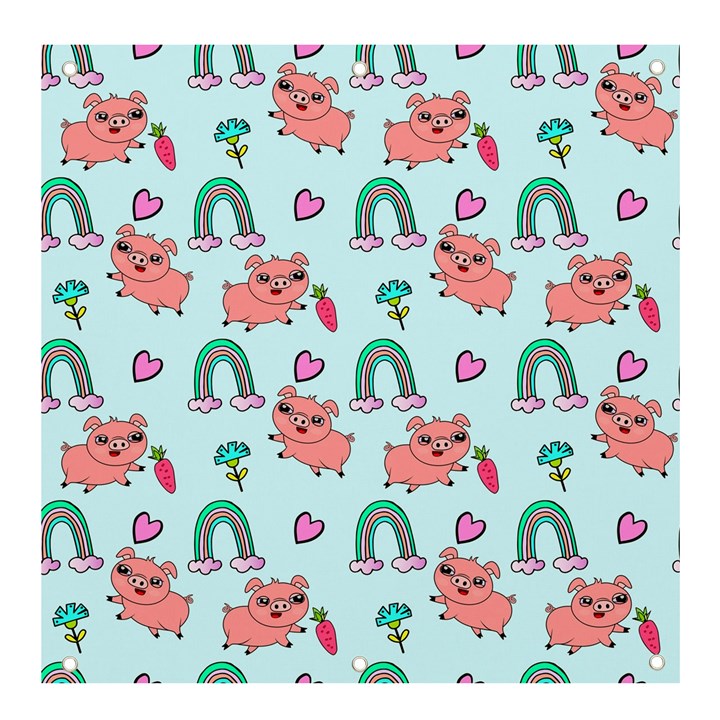 Pigs Pattern Art Design Drawing Sketch Wallpaper Banner and Sign 4  x 4 