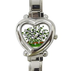 Watermelon Tree Abstraction On Watermelon Abundance Heart Italian Charm Watch by pakminggu