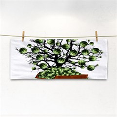 Watermelon Tree Abstraction On Watermelon Abundance Hand Towel by pakminggu