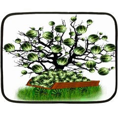 Watermelon Tree Abstraction On Watermelon Abundance Two Sides Fleece Blanket (mini) by pakminggu