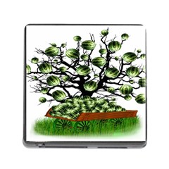 Watermelon Tree Abstraction On Watermelon Abundance Memory Card Reader (square 5 Slot)