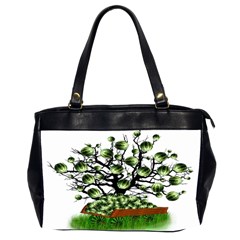 Watermelon Tree Abstraction On Watermelon Abundance Oversize Office Handbag (2 Sides) by pakminggu