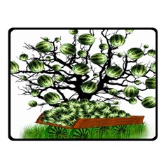 Watermelon Tree Abstraction On Watermelon Abundance Fleece Blanket (small) by pakminggu