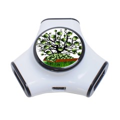 Watermelon Tree Abstraction On Watermelon Abundance 3-port Usb Hub by pakminggu