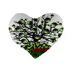 Watermelon Tree Abstraction On Watermelon Abundance Standard 16  Premium Heart Shape Cushions Back