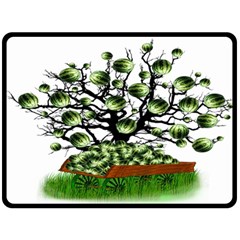 Watermelon Tree Abstraction On Watermelon Abundance Two Sides Fleece Blanket (large) by pakminggu