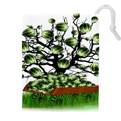 Watermelon Tree Abstraction On Watermelon Abundance Drawstring Pouch (4xl) by pakminggu