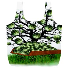 Watermelon Tree Abstraction On Watermelon Abundance Full Print Recycle Bag (xxl) by pakminggu