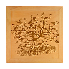 Watermelon Tree Abstraction On Watermelon Abundance Wood Photo Frame Cube by pakminggu