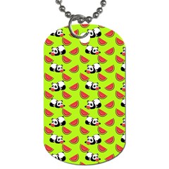 Watermelon Panda Background Wallpaper Dog Tag (one Side) by pakminggu