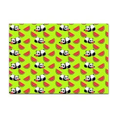 Watermelon Panda Background Wallpaper Sticker A4 (10 Pack) by pakminggu