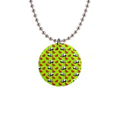 Watermelon Panda Background Wallpaper 1  Button Necklace by pakminggu