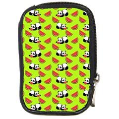 Watermelon Panda Background Wallpaper Compact Camera Leather Case by pakminggu