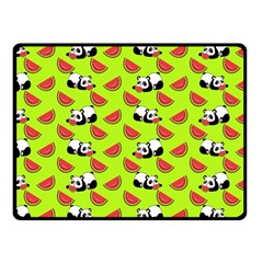 Watermelon Panda Background Wallpaper Fleece Blanket (small) by pakminggu