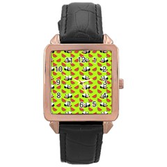 Watermelon Panda Background Wallpaper Rose Gold Leather Watch  by pakminggu