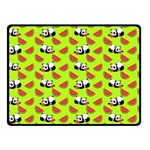 Watermelon Panda Background Wallpaper Two Sides Fleece Blanket (Small) 45 x34  Blanket Front