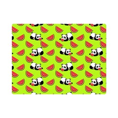 Watermelon Panda Background Wallpaper Premium Plush Fleece Blanket (mini) by pakminggu