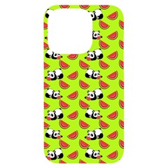 Watermelon Panda Background Wallpaper Iphone 14 Pro Black Uv Print Case