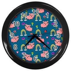 Texture Seamless Sample Digital Scrapbooking Wall Clock (black) by pakminggu