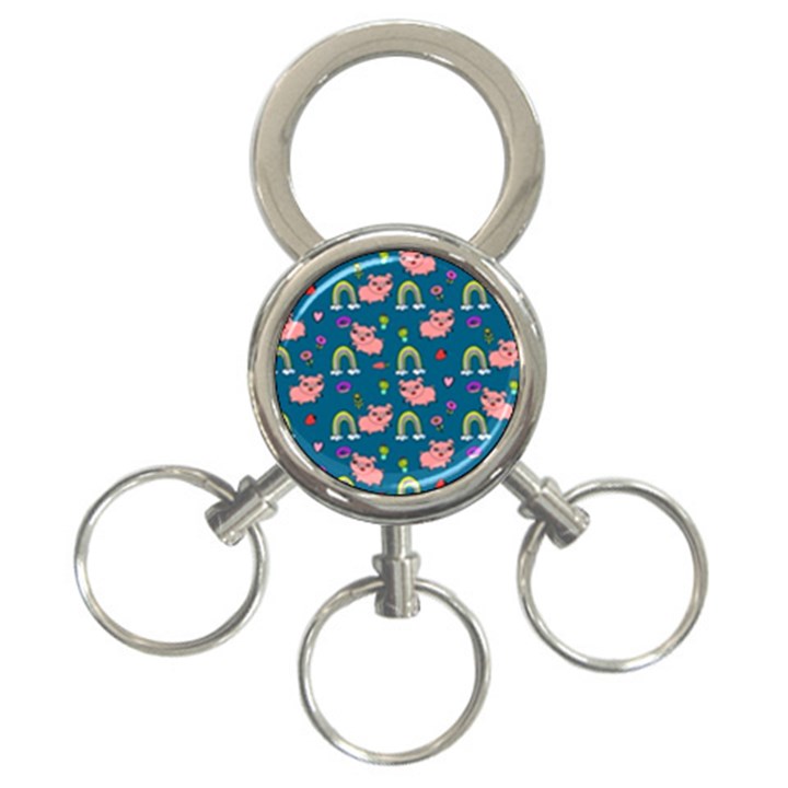 Texture Seamless Sample Digital Scrapbooking 3-Ring Key Chain