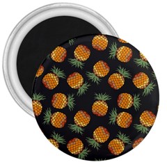 Pineapple Background Pineapple Pattern 3  Magnets by pakminggu