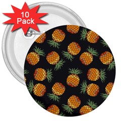 Pineapple Background Pineapple Pattern 3  Buttons (10 Pack)  by pakminggu