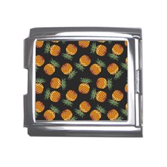 Pineapple Background Pineapple Pattern Mega Link Italian Charm (18mm) by pakminggu