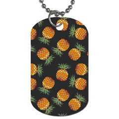 Pineapple Background Pineapple Pattern Dog Tag (two Sides) by pakminggu