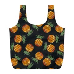 Pineapple Background Pineapple Pattern Full Print Recycle Bag (l) by pakminggu