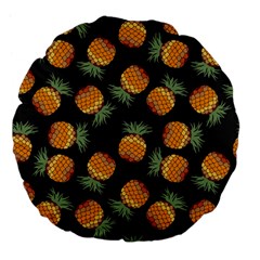 Pineapple Background Pineapple Pattern Large 18  Premium Flano Round Cushions by pakminggu