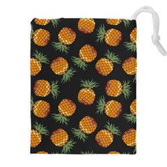 Pineapple Background Pineapple Pattern Drawstring Pouch (4xl) by pakminggu