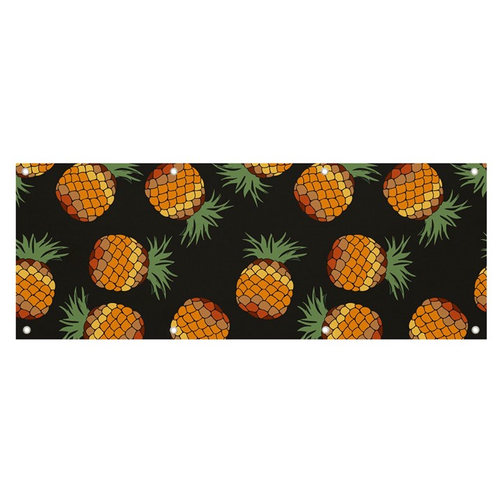 Pineapple Background Pineapple Pattern Banner and Sign 8  x 3 