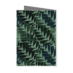 Background Pattern Leaves Texture Design Wallpaper Mini Greeting Cards (pkg Of 8) by pakminggu