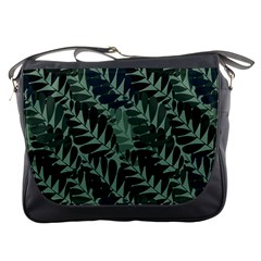 Background Pattern Leaves Texture Design Wallpaper Messenger Bag by pakminggu