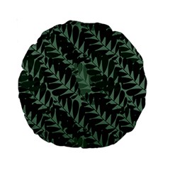 Background Pattern Leaves Texture Design Wallpaper Standard 15  Premium Round Cushions