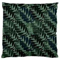 Background Pattern Leaves Texture Design Wallpaper Large Premium Plush Fleece Cushion Case (one Side)