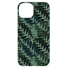 Background Pattern Leaves Texture Design Wallpaper Iphone 14 Black Uv Print Case by pakminggu