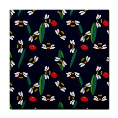 Art Floral Design Pattern Floral Pattern Tile Coaster by pakminggu