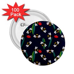 Art Floral Design Pattern Floral Pattern 2 25  Buttons (100 Pack)  by pakminggu