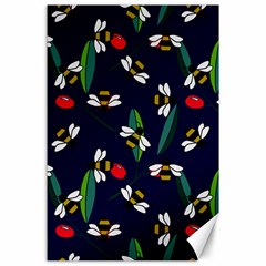 Art Floral Design Pattern Floral Pattern Canvas 24  X 36  by pakminggu