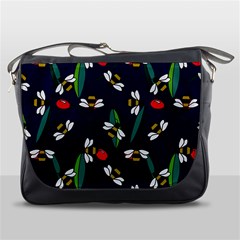 Art Floral Design Pattern Floral Pattern Messenger Bag by pakminggu