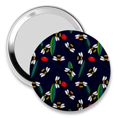 Art Floral Design Pattern Floral Pattern 3  Handbag Mirrors by pakminggu