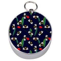 Art Floral Design Pattern Floral Pattern Silver Compasses by pakminggu