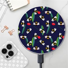 Art Floral Design Pattern Floral Pattern Wireless Fast Charger(white) by pakminggu