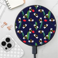 Art Floral Design Pattern Floral Pattern Wireless Fast Charger(black) by pakminggu