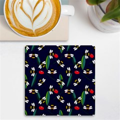 Art Floral Design Pattern Floral Pattern Uv Print Square Tile Coaster  by pakminggu