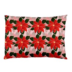 Poinsettia Pattern Seamless Pattern Christmas Xmas Pillow Case (two Sides) by pakminggu